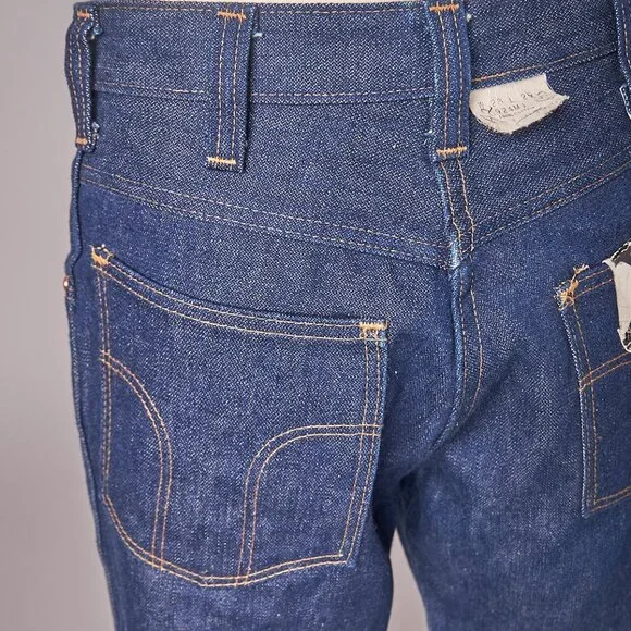 1970s Deadstock Flared Leg Dickies Blue Jeans Denim Pants